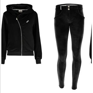 Freddy Black Velour Tracksuit